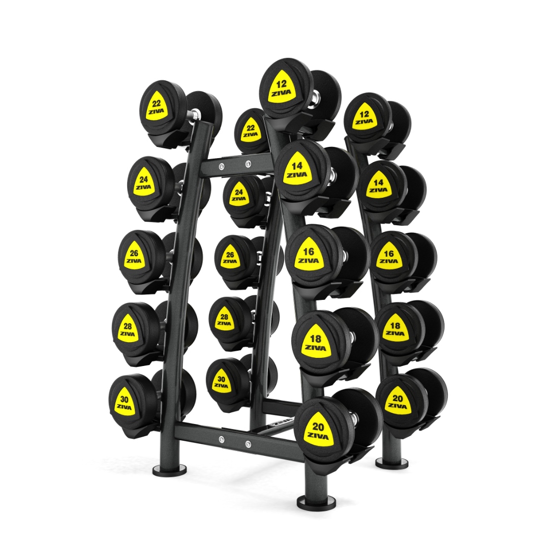 Ziva ST2 10 Pair Dumbbell Vertical Rack NEW 200 gst Life Fitness New Zealand